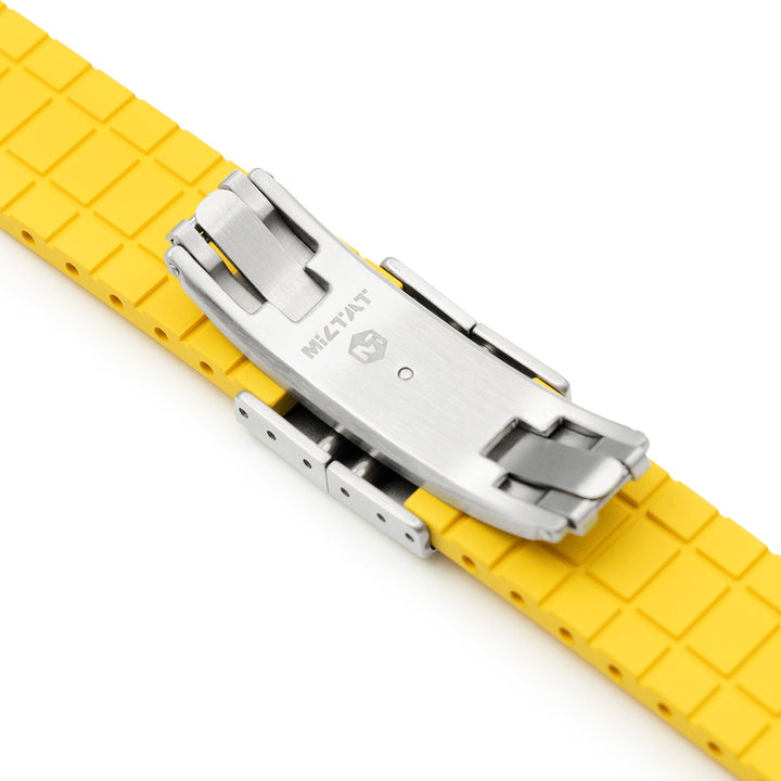 20mm Quick Release FKM28 Yellow FKM Rubber watch strap Strapcode watch bands