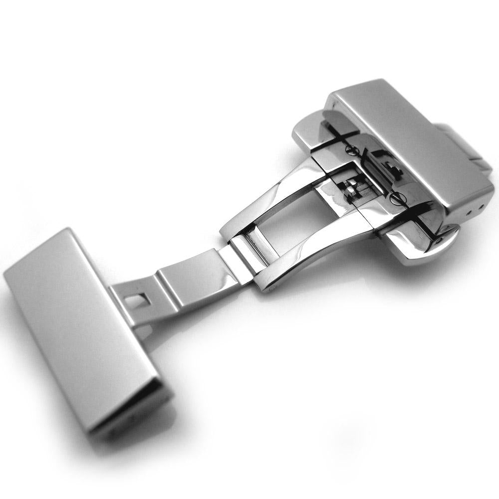 20mm, 22mm, 24mm Deployment Buckle / Clasp, Polished Stainless Steel with Release Button - Taikonaut