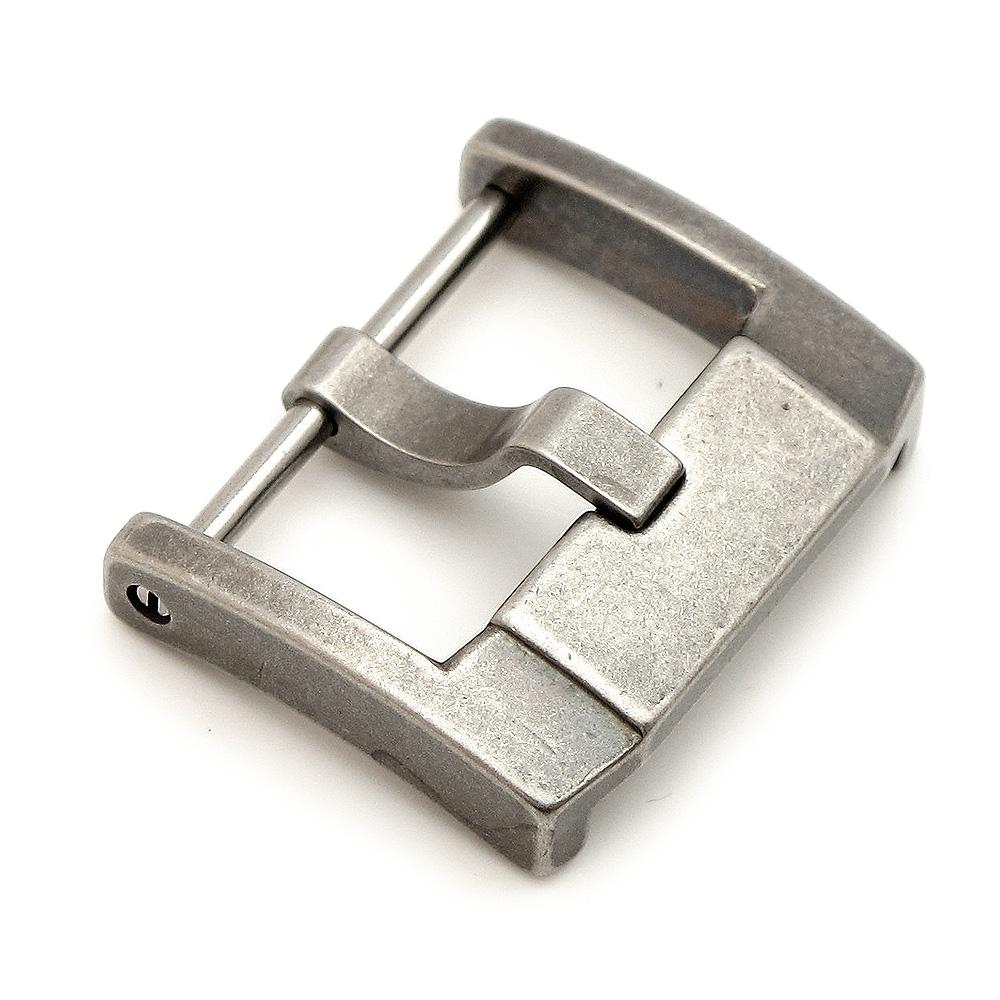 18mm, 20mm or 22mm Stainless Steel 316L Screw-in Buckle IWC Style Retro Raw Finish - Taikonaut