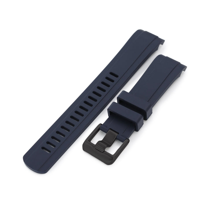 Seiko 5 SRPD53 Fitted Curved End Lug Rubber Watch Band | Crafter Blue