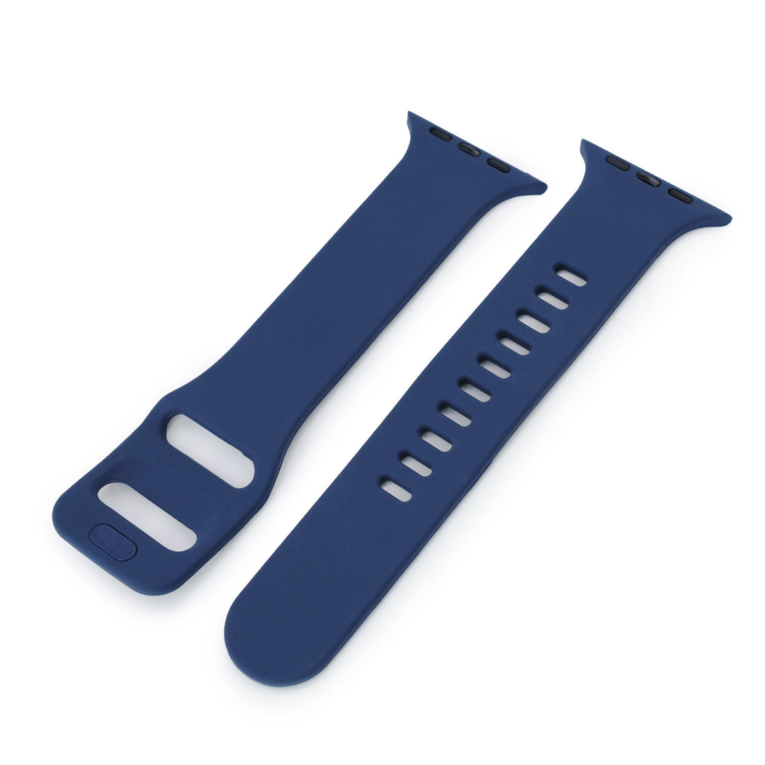 Blue Soft Silicone Watch Band compatible with Apple Watch 42mm / 44mm / 45mm models