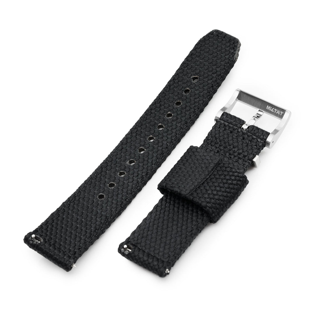 Black Premium Nylon Honeycomb Weave Quick release Watch Strap