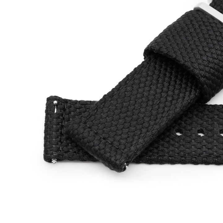 Black Premium Nylon Honeycomb Weave Quick release Watch Strap