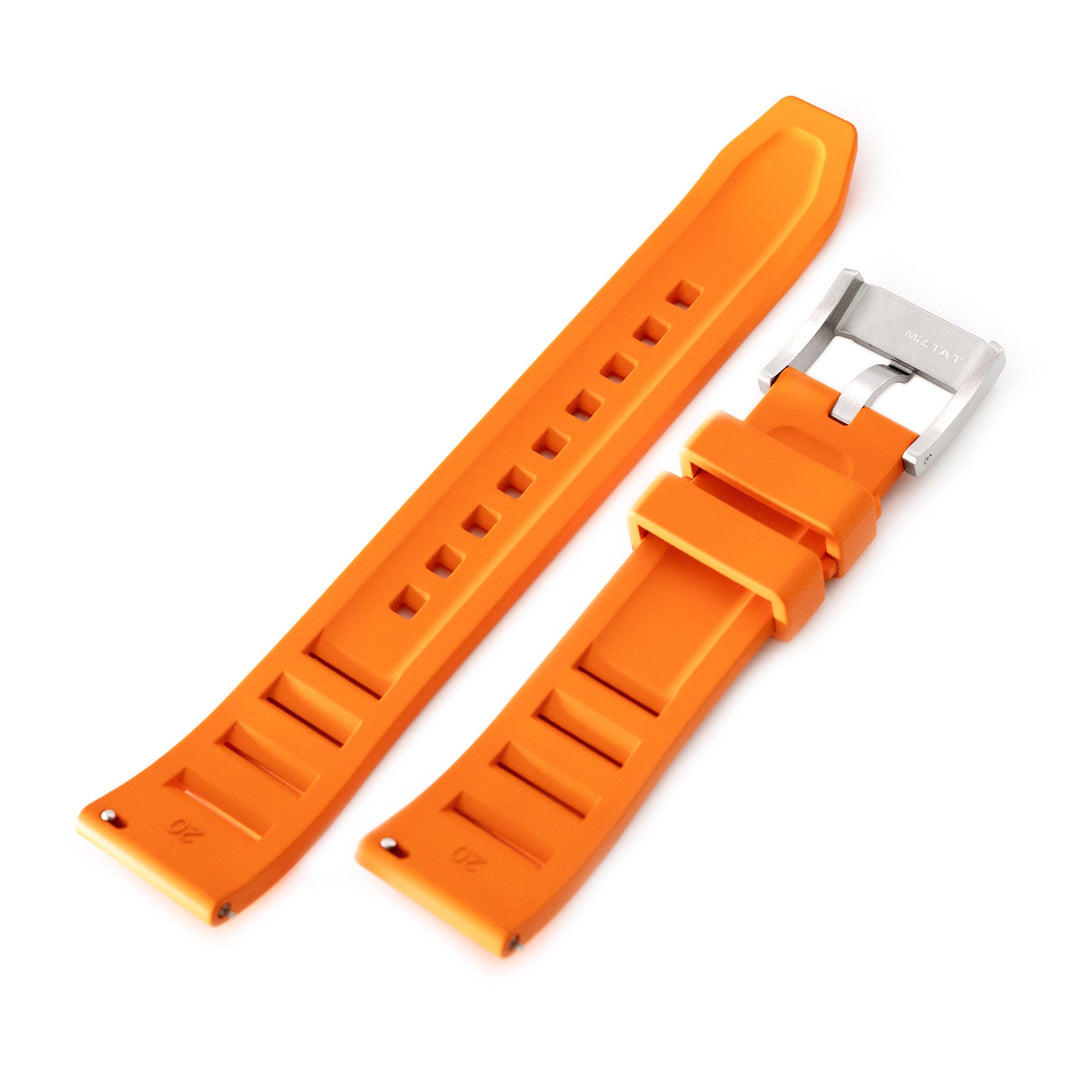 Orange RM Vented FKM Quick Release Rubber Watch Strap, 20mm