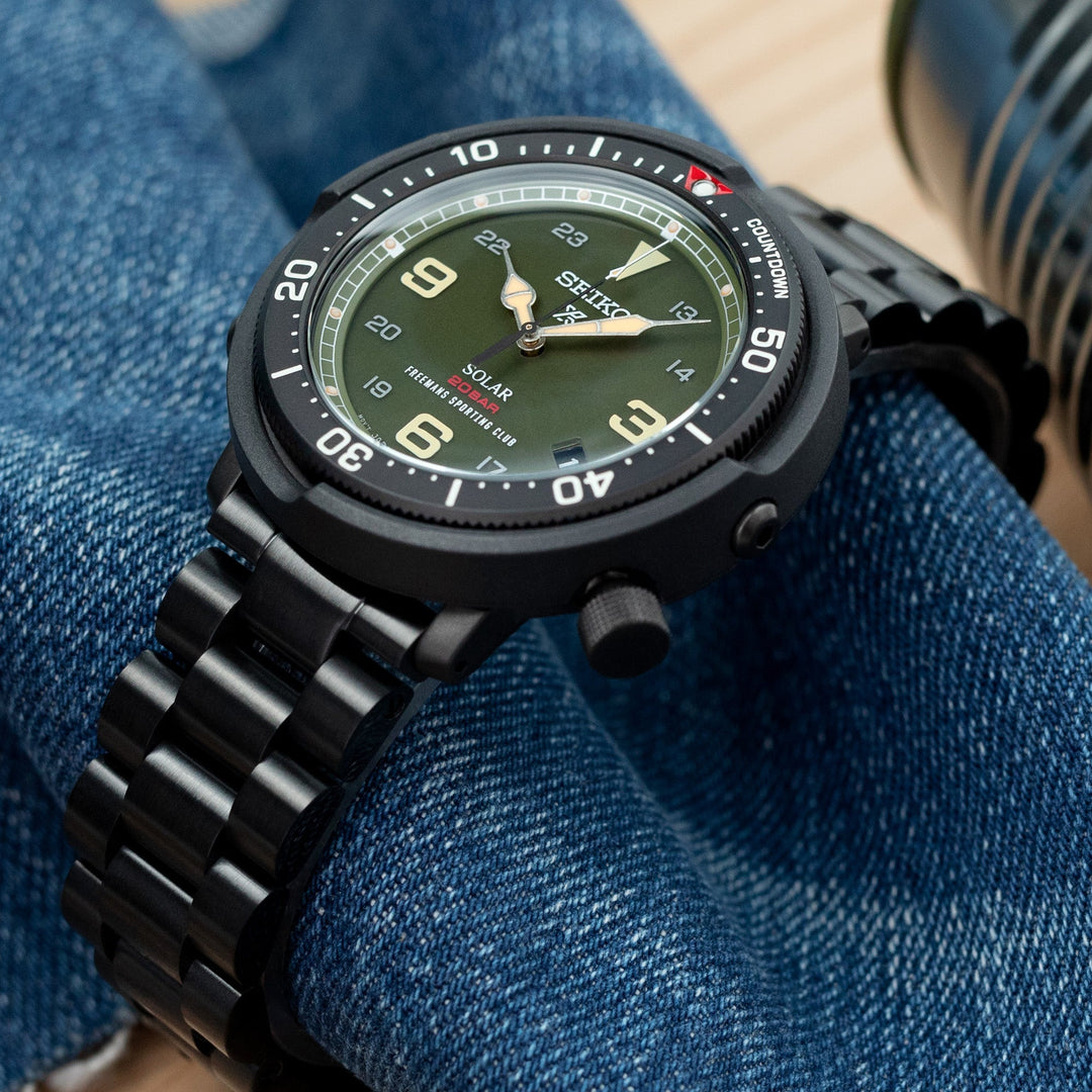 Seiko Prospex Fieldmaster SBDJ023 LOWERCASE Limited Edition Freemans Sporting Club UF73-1SR002 in Khaki